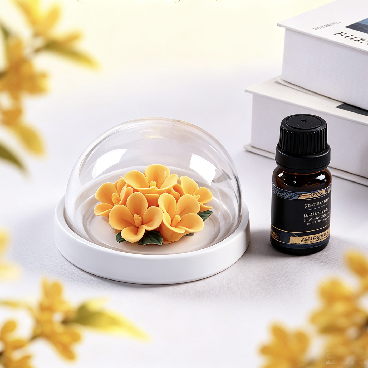 Home Fragrance Business - Ceramic Osmanthus Flower Aroma Diffuser Set