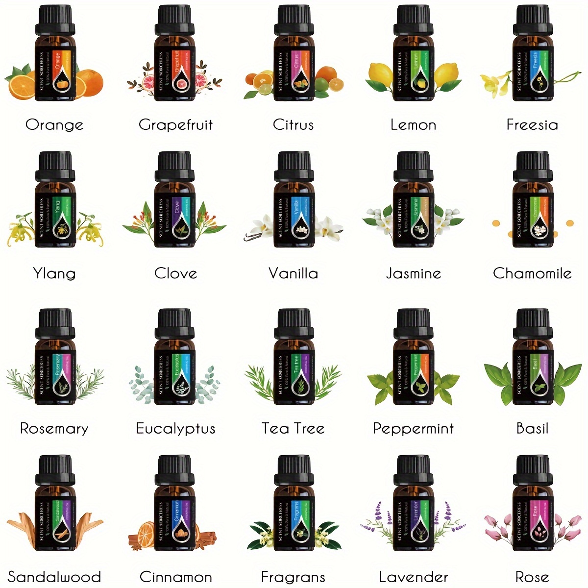 20pcs/set Black Classic Essent - Fragrance Oil Set review and price